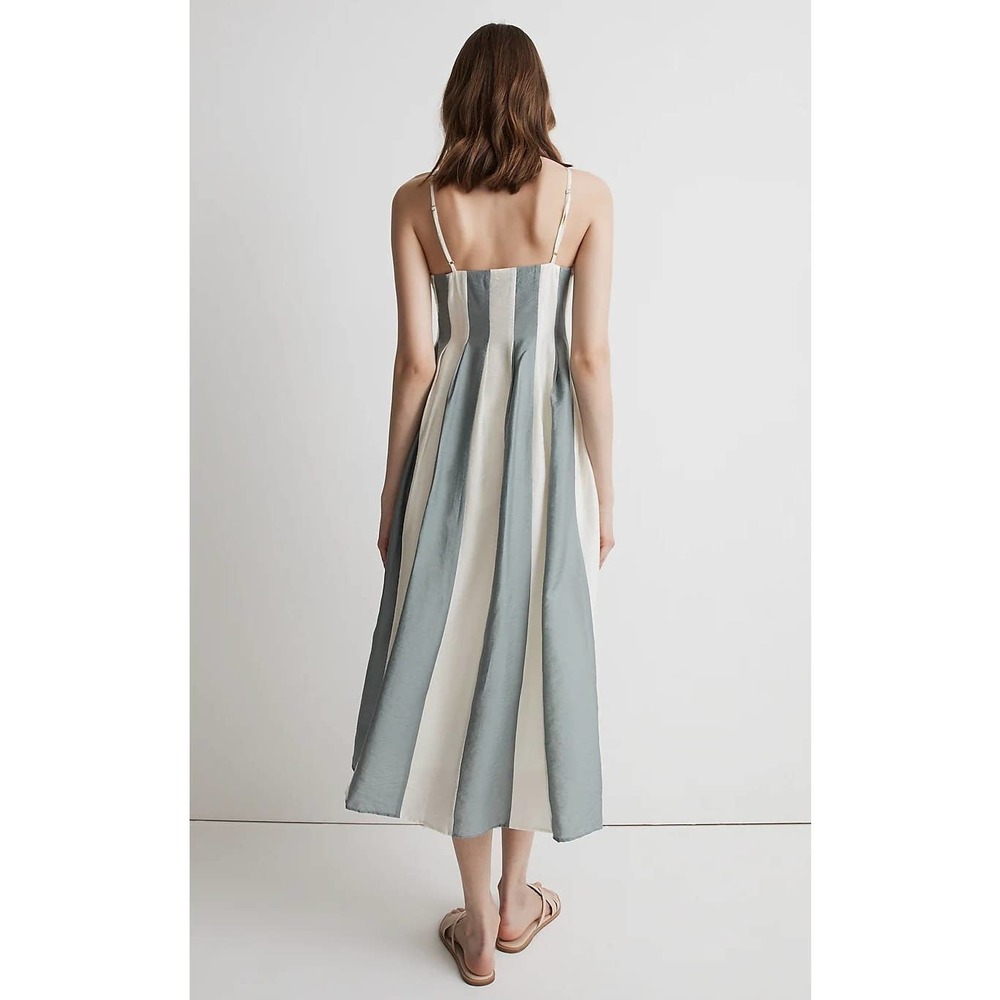 Madewell Pleated Midi Sundress Dress NWT - Picture 2 of 11